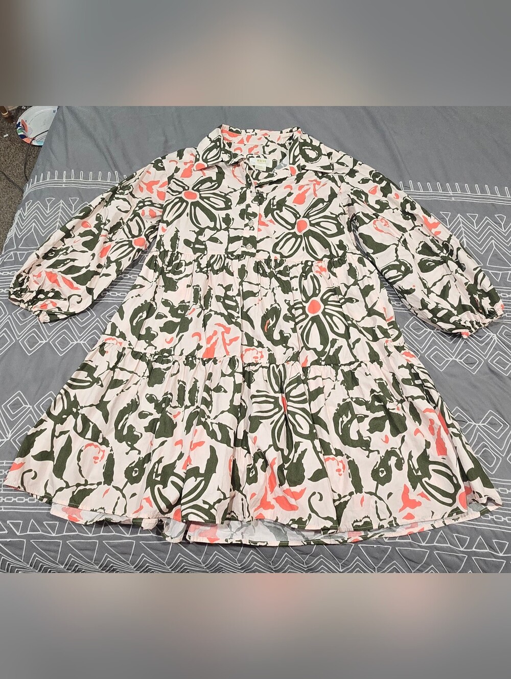 Maeve Bettina Tiered Mini Shirt Dress Size XXS